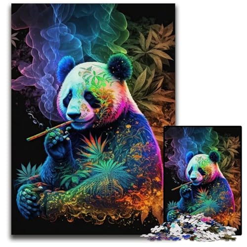 PandaNeonPuzzle für Erwachsene 1000 Teile anspruchsvolle Puzzles pädagogische Aktivität für kognitive Fähigkeiten Verbesserung der kognitiven Fähigkeiten 1000 Teile (75 x 50 cm) von mowenbingpeng