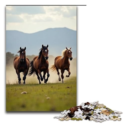 Pferde Laufen auf der Wiese Holzpuzzle für Erwachsene Holzpuzzle 1000 Teile kreatives Geschenk für Jugendliche und Erwachsene Pferde Laufen auf der Wiese Holzpuzzle für Erwachsene Holzpuzzle 1000 Teile kreatives Geschenk für Jugendliche und Erwachsene von mowenbingpeng