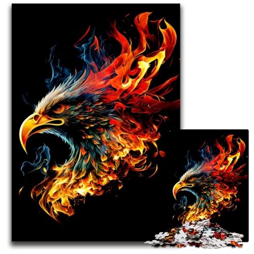 Phoenix Puzzle für Erwachsene 1000 Teile Unmögliches Puzzle für Erwachsene Denksportaufgabe Spiel für Erwachsene interaktive Familienaktivität 1000 Teile (75 x 50 cm) von mowenbingpeng