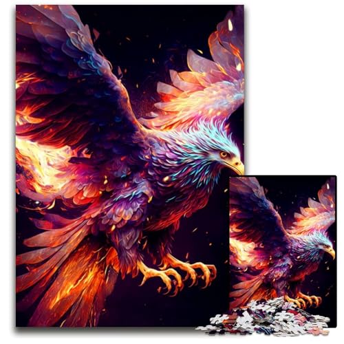 Phoenix Puzzles für Erwachsene mit 1000 Teilen hirnforderndes DIYDekorationsspiel interaktives Familienspielzeug 1000 Teile (75 x 50 cm) von mowenbingpeng