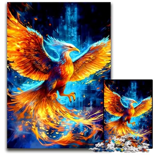 PhoenixPuzzle für Erwachsene 1000 Teile unmögliche Puzzles für Erwachsene Weihnachten Halloween Ostern Neujahr 1000 Teile (75 x 50 cm) von mowenbingpeng