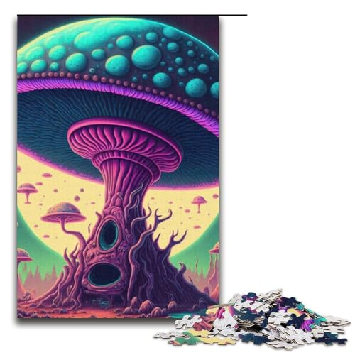 Psychedelisches Puzzle mit 1000 Teilen für Erwachsene unmögliches Puzzle zum Stressabbau für Teenager ab 14 Jahren 1000 Teile (38 x 26 cm) von mowenbingpeng