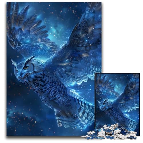 Puzzle 1000 Teile Fantasievogel Eule anspruchsvolle Puzzles Spielgeschenk für Erwachsene interaktives Familienspiel Gehirnherausforderung Geschenk 1000 PCS (75 x 50 cm) von mowenbingpeng