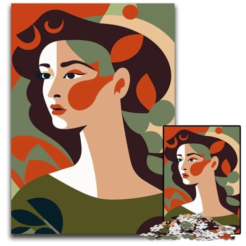 Puzzle 1000 Teile Frauen Malen Schwierige Puzzles für Erwachsene Lernspielzeug für Jugendliche HeimbüroDekor 1000 PCS (75 x 50 cm) von mowenbingpeng
