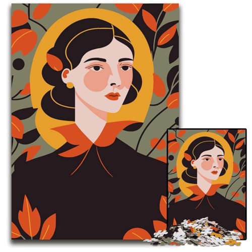 Puzzle 1000 Teile Frauen Malen Schwierige Puzzles für Erwachsene Lernspielzeug für Jugendliche HeimbüroDekor 1000 PCS (75 x 50 cm) von mowenbingpeng