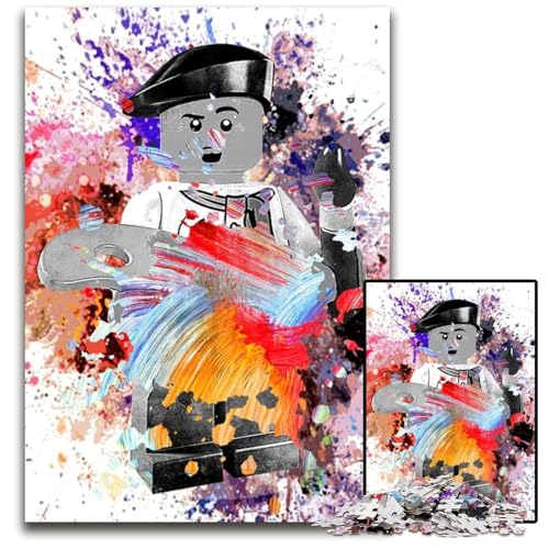 Puzzle 1000 Teile Geschenk für Künstler und Maler anspruchsvolle Puzzles Spielgeschenk für Erwachsene interaktives Familienspiel GehirnHerausforderung Geschenk 1000 Teile (38 x 26 cm) von mowenbingpeng