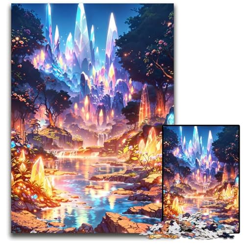 Puzzle 1000 Teile KristallbruchPuzzle Denkspiel für Teenager Familieninteraktion 1000 Teile (38 x 26 cm) von mowenbingpeng