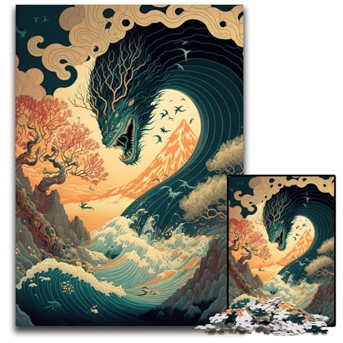 Puzzle 1000 Teile Landschaft Berg Puzzle Denkspiel für Teenager Familieninteraktion 1000 Teile (38 x 26 cm) von mowenbingpeng