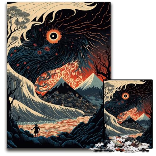 Puzzle 1000 Teile Landschaft Berg anspruchsvolle Puzzles Spiel für Erwachsene Geschenk interaktives Familienspiel GehirnHerausforderung Geschenk 1000 Teile (38 x 26 cm) von mowenbingpeng