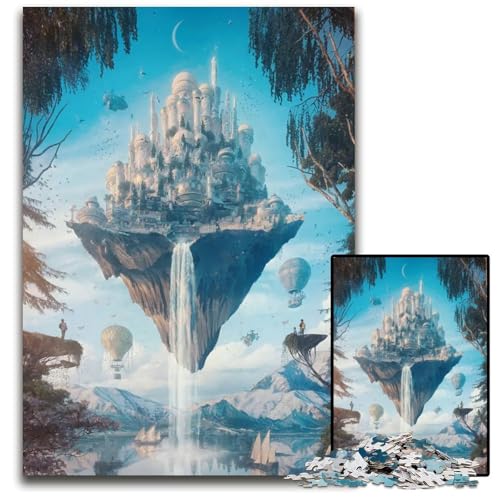 Puzzle 1000 Teile Skycity anspruchsvolle Puzzles Spiel für Erwachsene Geschenk interaktives Familienspiel GehirnHerausforderung Geschenk 1000 Teile (75 x 50 cm) von mowenbingpeng