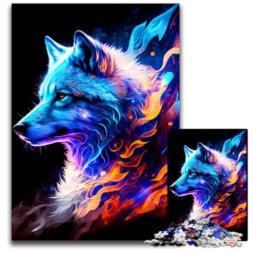 Puzzle 1000 Teile Wolf Schwierige Puzzles für Erwachsene Lernspielzeug für Jugendliche HeimbüroDekor 1000 PCS (75 x 50 cm) von mowenbingpeng