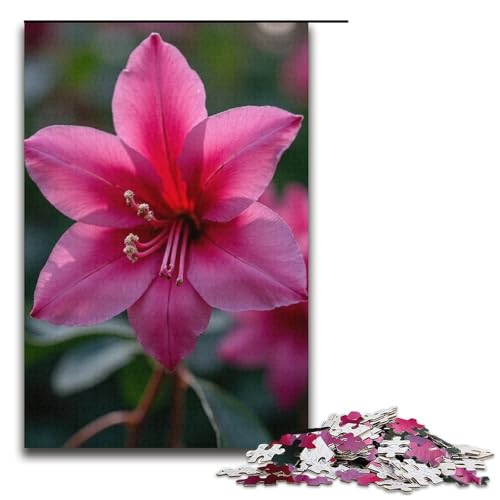 Puzzle 1000 Teile für Erwachsene Azaleen-Puzzle praktisches Spiel einzigartige Heimdekoration und Geschenke 1000 Teile (38 x 26 cm) von mowenbingpeng