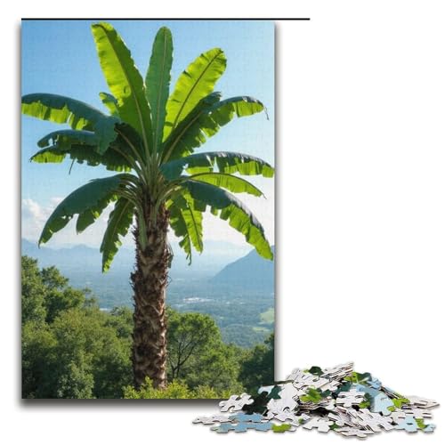 Puzzle 1000 Teile für Erwachsene Bananenbaum-Puzzle praktisches Spiel einzigartige Heimdekoration und Geschenke 1000 Teile (38 x 26 cm) von mowenbingpeng