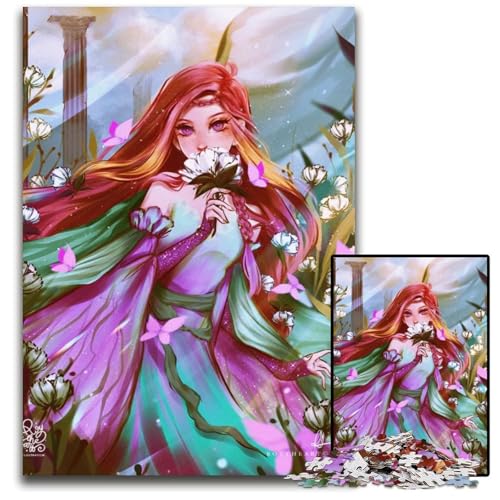 Puzzle 1000 Teile für Erwachsene Die Fee der Tiere Puzzle Denkspiel für Teenager Familieninteraktion 1000 Teile (75 x 50 cm) von mowenbingpeng