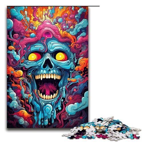 Puzzle 1000 Teile für Erwachsene Fantasie-Monster-Puzzle buntes Spiel zum Anfassen einzigartige Heimdekoration und Geschenke 1000 Teile (75 x 50 cm) von mowenbingpeng