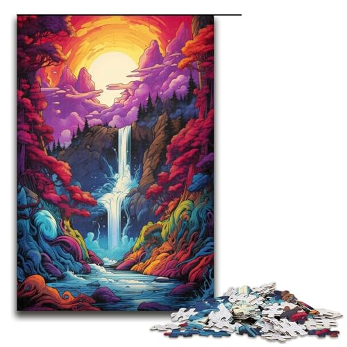 Puzzle 1000 Teile für Erwachsene Fantasie farbenfrohes Landschaftspuzzle praktisches Spiel einzigartige Heimdekoration und Geschenke 1000 Teile (75 x 50 cm) von mowenbingpeng