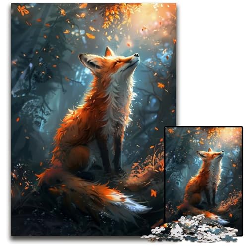Puzzle 1000 Teile für Erwachsene Fuchs im Sonnenlicht Puzzle Denkspiel für Teenager Familieninteraktion 1000 Teile (75 x 50 cm) von mowenbingpeng