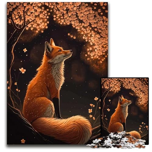 Puzzle 1000 Teile für Erwachsene FuchsPapierpuzzle für Erwachsene anspruchsvolles Denkspiel für Teenager Spaß für den Familienspielabend 1000 Teile (38 x 26 cm) von mowenbingpeng