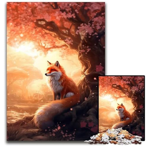 Puzzle 1000 Teile für Erwachsene Fuchstiere schwierige Puzzles für Erwachsene zur Heimdekoration Gehirntraining 1000 Teile (75 x 50 cm) von mowenbingpeng