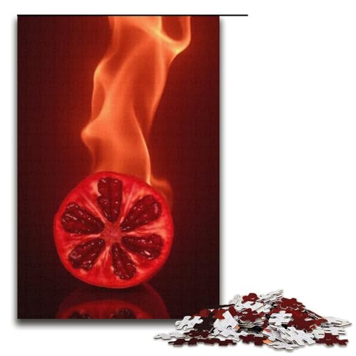 Puzzle 1000 Teile für Erwachsene Granatapfel-Puzzle praktisches Spiel einzigartige Heimdekoration und Geschenke 1000 Teile (38 x 26 cm) von mowenbingpeng