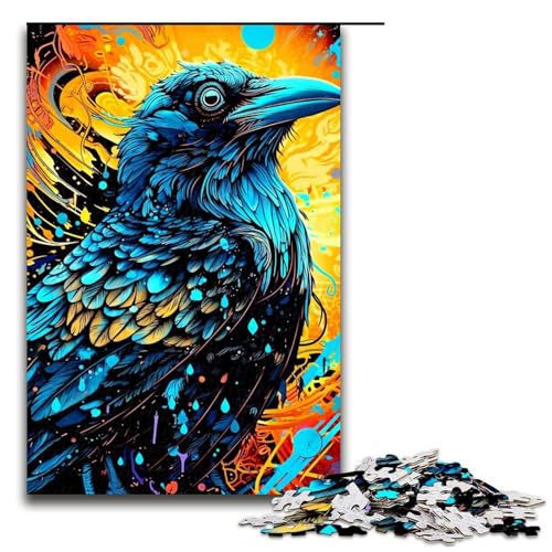 Puzzle 1000 Teile für Erwachsene Krähen-Puzzle Spiel zum Anfassen einzigartige Heimdekoration und Geschenke 1000 PCS (75 x 50 cm) von mowenbingpeng