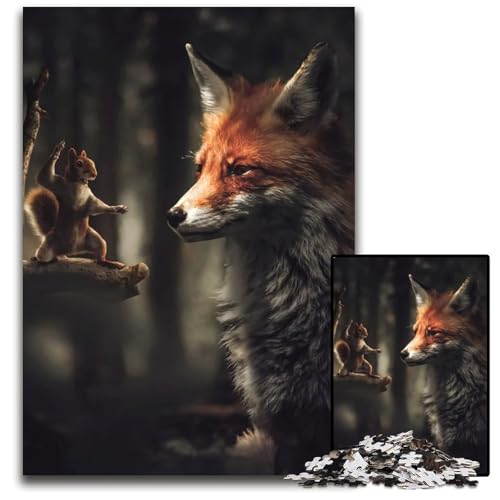 Puzzle 1000 Teile für Erwachsene KungFuEichhörnchenPuzzle Denkspiel für Teenager Familieninteraktion 1000 Teile (38 x 26 cm) von mowenbingpeng
