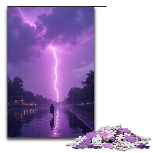 Puzzle 1000 Teile für Erwachsene Lila Luft aus dem Osten Puzzle Mitmachspiel einzigartige Heimdekoration und Geschenke 1000 Teile (75 x 50 cm) von mowenbingpeng