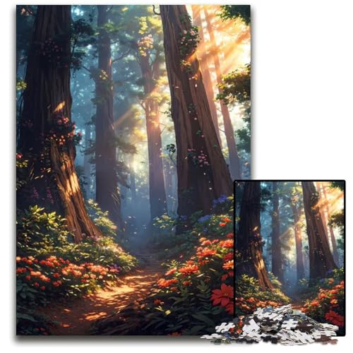 Puzzle 1000 Teile für Erwachsene Mystery Trail Holzpuzzle für Erwachsene anspruchsvolles Denkspiel für Teenager Spaß für den Familienspielabend 1000 Teile (75 x 50 cm) von mowenbingpeng