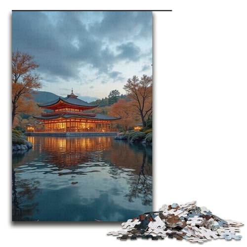 Puzzle 1000 Teile für Erwachsene Pavillon-Puzzle praktisches Spiel einzigartige Heimdekoration und Geschenke 1000 Teile (38 x 26 cm) von mowenbingpeng