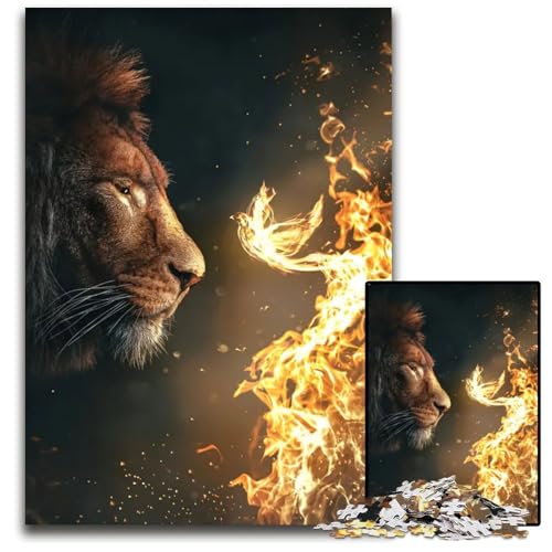 Puzzle 1000 Teile für Erwachsene The Fire Inside Puzzle für Erwachsene Muttertag Geburtstag Weihnachten 1000 Teile (75 x 50 cm) von mowenbingpeng