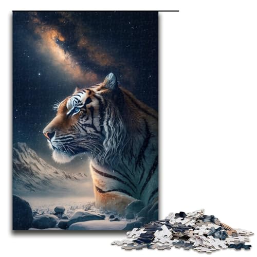 Puzzle 1000 Teile für Erwachsene Tiger Puzzle praktisches Spiel einzigartige Heimdekoration und Geschenke 1000 PCS (75 x 50 cm) von mowenbingpeng