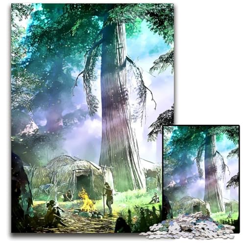 Puzzle 1000 Teile für Erwachsene WaldFantasieGamingPuzzles für Erwachsene Muttertag Geburtstag Weihnachten 1000 PCS (75 x 50 cm) von mowenbingpeng