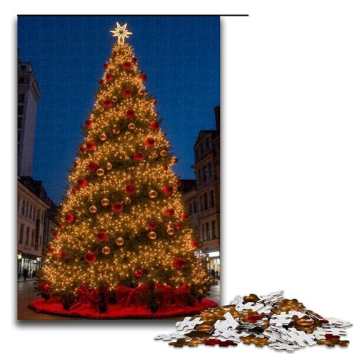 Puzzle 1000 Teile für Erwachsene Weihnachtsbaum-Puzzle praktisches Spiel einzigartige Heimdekoration und Geschenke 1000 Teile (75 x 50 cm) von mowenbingpeng