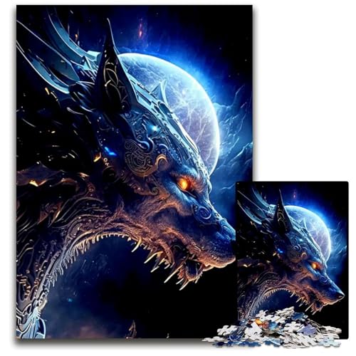 Puzzle 1000 Teile für Erwachsene WolfPuzzle aus Holz Denksportspiel für Teenager 1000 Teile (75 x 50 cm) von mowenbingpeng