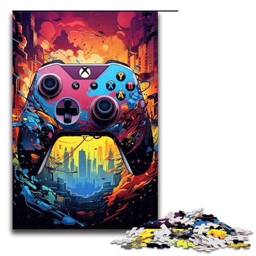 Puzzle 1000 Teile für Erwachsene farbenfrohes psychedelisches Griffpuzzle praktisches Spiel einzigartige Heimdekoration und Geschenke 1000 Teile (75 x 50 cm) von mowenbingpeng