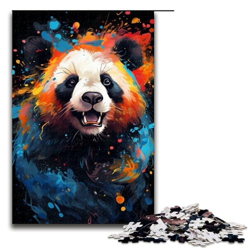 Puzzle Fantasy Bunter Panda 1000 Teile Holzpuzzle für Erwachsene und Kinder ab 12 Jahren Familienspaß-Puzzle 1000 Teile (75 x 50 cm) von mowenbingpeng