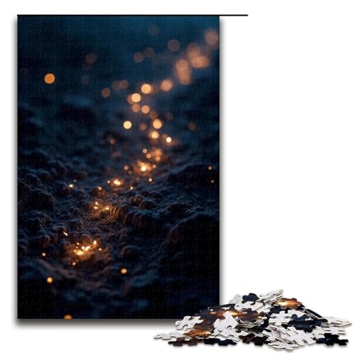 Puzzle Glitzernder Schwarm von Glühwürmchen 1000 Teile Holzpuzzle für Erwachsene und Kinder ab 12 Jahren Familienspaß-Puzzle 1000 Teile (75 x 50 cm) von mowenbingpeng