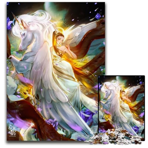 Puzzle Göttin des Schützen 1000 Teile für Erwachsene Papierpuzzle Weihnachten Halloween Ostern Neujahr 1000 Teile (38 x 26 cm) von mowenbingpeng