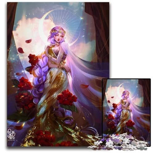 Puzzle Göttin des Skorpions 1000 Teile für Erwachsene Holzpuzzle Weihnachten Halloween Ostern Neujahr 1000 Teile (75 x 50 cm) von mowenbingpeng