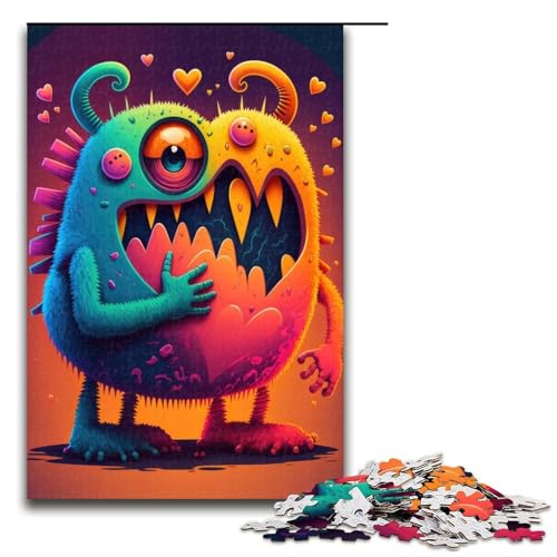 Puzzle Monster Love Hearts 1000 Teile Holzpuzzle für Erwachsene und Kinder ab 12 Jahren, Familienspaß-Puzzle 1000 Teile Puzzle Monster Love Hearts 1000 Teile Holzpuzzle für Erwachsene und Kinder ab 12 Jahren, Familienspaß-Puzzle 1000 Teile von mowenbingpeng