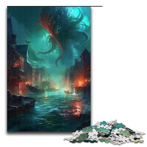 Puzzle Oktopus-Monster, 1000 Teile, Holzpuzzle für Erwachsene und Kinder ab 12 Jahren, Familienspaß-Puzzle, 1000 Teile Puzzle Oktopus-Monster, 1000 Teile, Holzpuzzle für Erwachsene und Kinder ab 12 Jahren, Familienspaß-Puzzle, 1000 Teile von mowenbingpeng