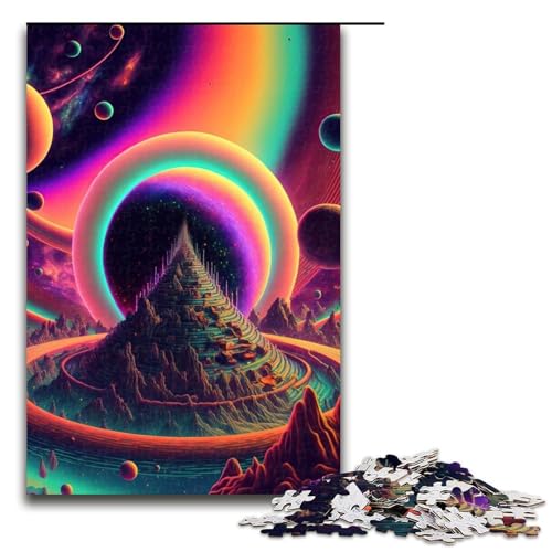 Puzzle Psychedelic 1000 Teile Holzpuzzle für Erwachsene und Kinder ab 12 Jahren, Familienspaß-Puzzle 1000 Teile Puzzle Psychedelic 1000 Teile Holzpuzzle für Erwachsene und Kinder ab 12 Jahren, Familienspaß-Puzzle 1000 Teile von mowenbingpeng