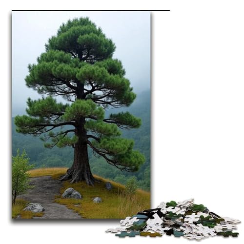Puzzle Uralte Kiefer 1000 Teile Holzpuzzle für Erwachsene und Kinder ab 12 Jahren Familienspaß-Puzzle 1000 Teile (75 x 50 cm) von mowenbingpeng