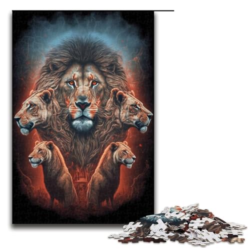 Puzzle für Erwachsene, 1000 Teile, Löwen-Illustrationen, Holzpuzzle, Lernspiel, Herausforderungsspielzeug, 1000 Teile Puzzle für Erwachsene, 1000 Teile, Löwen-Illustrationen, Holzpuzzle, Lernspiel, Herausforderungsspielzeug, 1000 Teile von mowenbingpeng