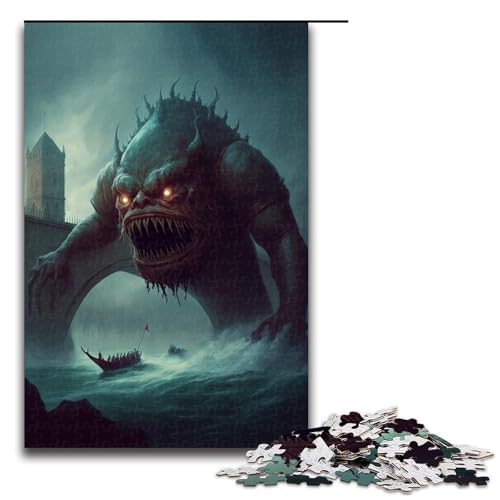 Puzzle für Erwachsene, 1000 Teile, Monster Invasion Puzzle, jedes Teil ist einzigartig – anspruchsvolles Familienspiel, 1000 Teile Puzzle für Erwachsene, 1000 Teile, Monster Invasion Puzzle, jedes Teil ist einzigartig – anspruchsvolles Familienspiel, 1000 Teile von mowenbingpeng