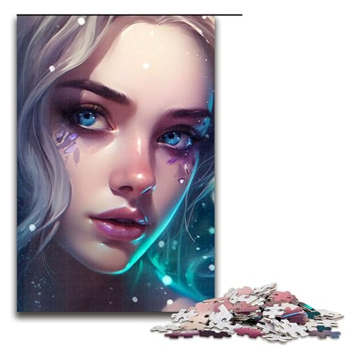 Puzzle für Erwachsene, 1000 Teile, Mystisches Anime-Mädchen-Puzzle, Lernspiele für Zuhause, DIY-Spielzeug, tolles Geschenk für Spiele, 1000 Teile von mowenbingpeng