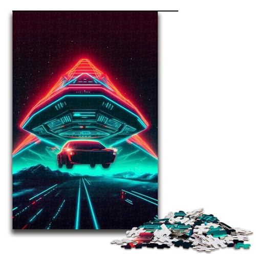 Puzzle für Erwachsene, 1000 Teile, Neon-Retro-Alien-Raumschiff-Puzzle, Holzpuzzle, Lernspiel, Herausforderungsspielzeug, 1000 Teile Puzzle für Erwachsene, 1000 Teile, Neon-Retro-Alien-Raumschiff-Puzzle, Holzpuzzle, Lernspiel, Herausforderungsspielzeug, 1000 Teile von mowenbingpeng