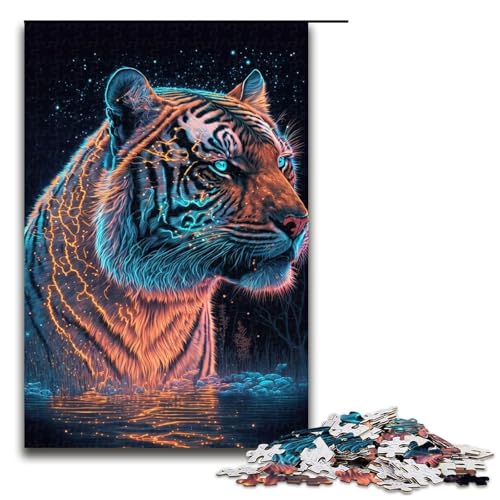 Puzzle für Erwachsene, 1000 Teile, Neon-Tiger-Puzzle, Lernspiele für Zuhause, DIY-Spielzeug, tolles Geschenk für Spiele, 1000 Teile Puzzle für Erwachsene, 1000 Teile, Neon-Tiger-Puzzle, Lernspiele für Zuhause, DIY-Spielzeug, tolles Geschenk für Spiele, 1000 Teile von mowenbingpeng