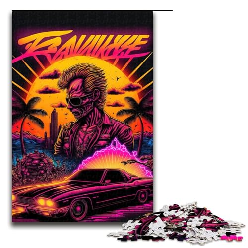 Puzzle für Erwachsene, 1000 Teile, Neonlandschaft (), Geburtstagsgeschenk, Geschenke für und Teenager ab 14 Jahren, 1000 Teile von mowenbingpeng