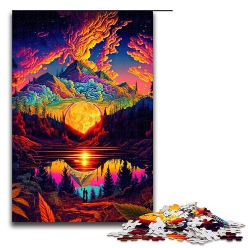Puzzle für Erwachsene, 1000 Teile, Psychedelische Natur, Puzzlespiele, Spielzeug, Geschenk, geeignet für die Schreibtischdekoration, 1000 Teile von mowenbingpeng